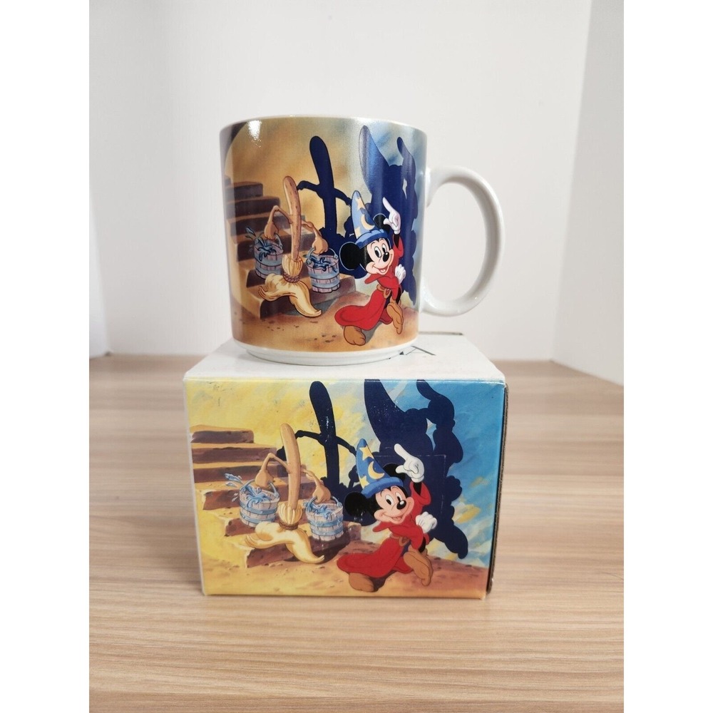 Vtg Walt Disney Vintage Fantasia 1940-1990 Coffee Tea Mug Cup Original Box Japan